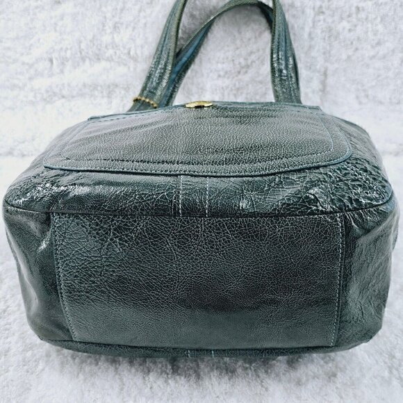 COACH 11012 Ergo Teal Pond Patent Leather Satchel Shoulder Bag 65th Anniversary - Picture 8 of 16